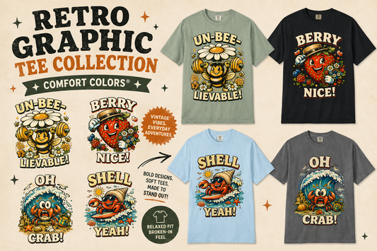 Behind the Designs: Creating My New Retro Graphic Tee Collection
