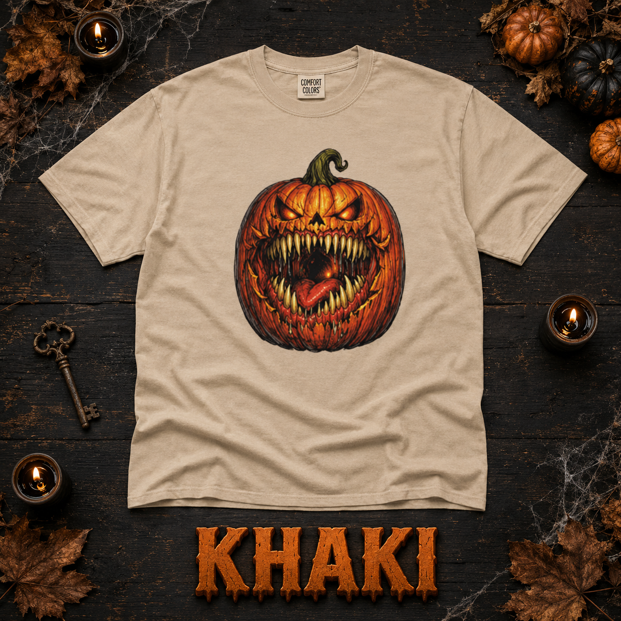 Scary Pumpkin Shirt, Evil Jack O Lantern Graphic Tee, Halloween Horror T-Shirt, Creepy Fall Shirt, Spooky Season Gift