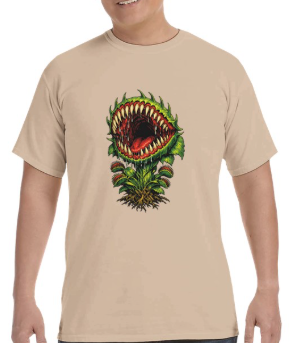 Carnivorous Venus Flytrap T-Shirt | Horror Plant Graphic Tee | Gothic Botanical Shirt | Spooky Halloween Gift for Plant Lovers