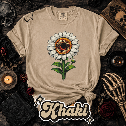 Horror Flower Eye T-Shirt, Gothic Botanical Tee, Creepy Floral Graphic Shirt, Halloween Aesthetic, Dark Cottagecore Gift
