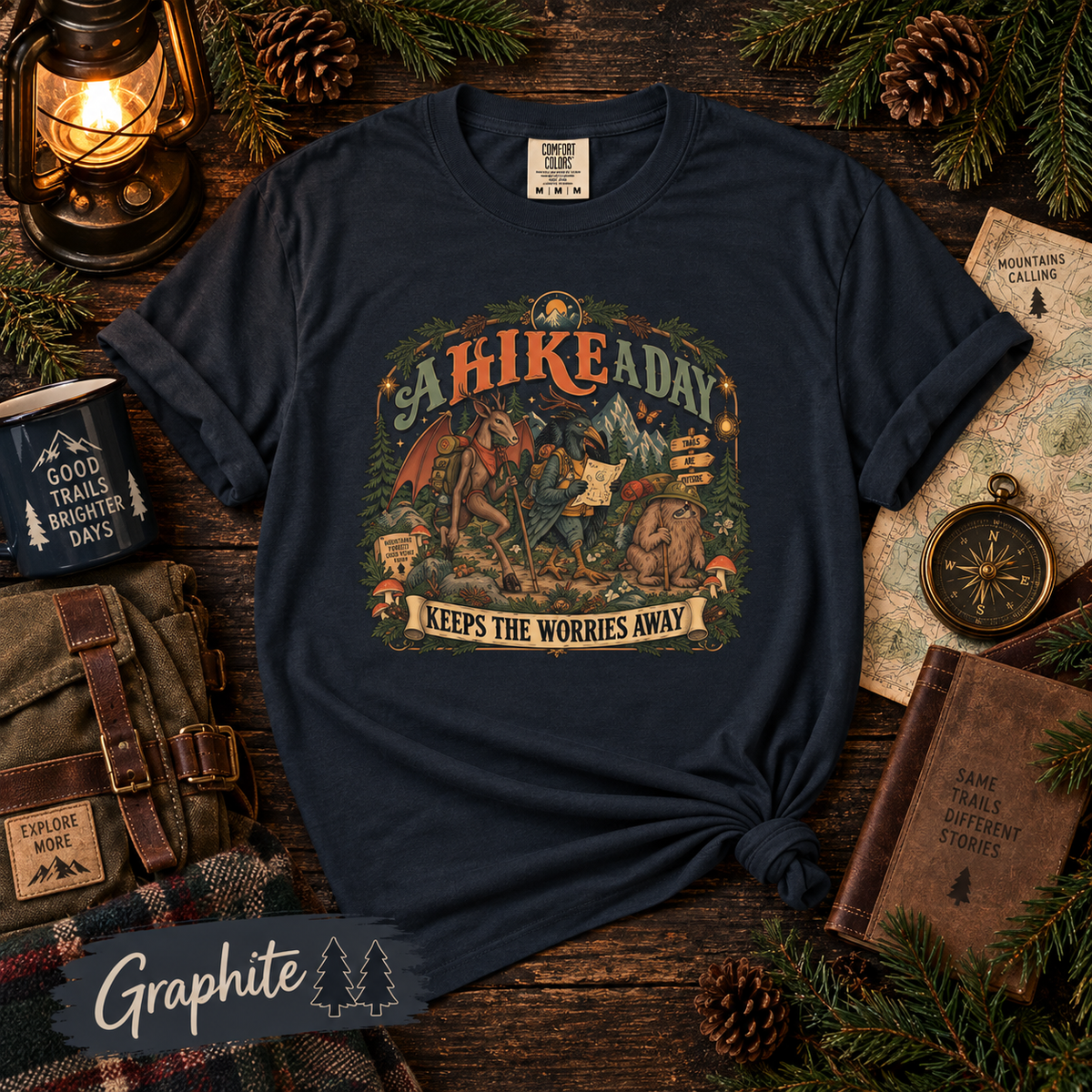 A Hike a Day Keeps the Worries Away T-Shirt | Hiking Tee