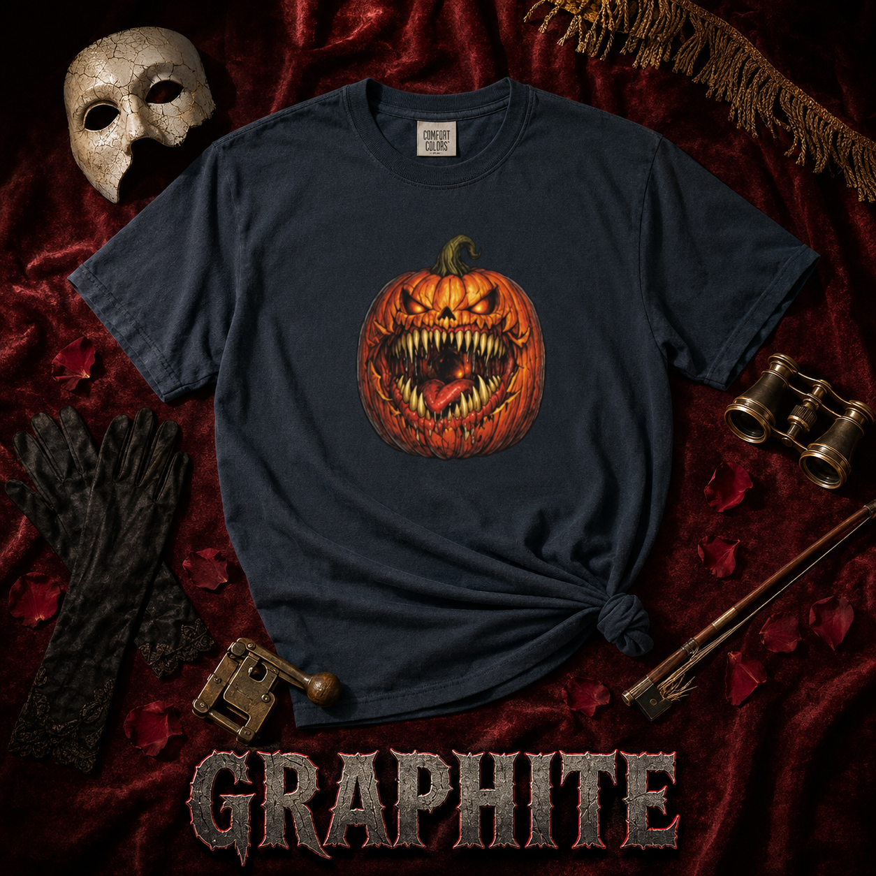 Scary Pumpkin Shirt, Evil Jack O Lantern Graphic Tee, Halloween Horror T-Shirt, Creepy Fall Shirt, Spooky Season Gift
