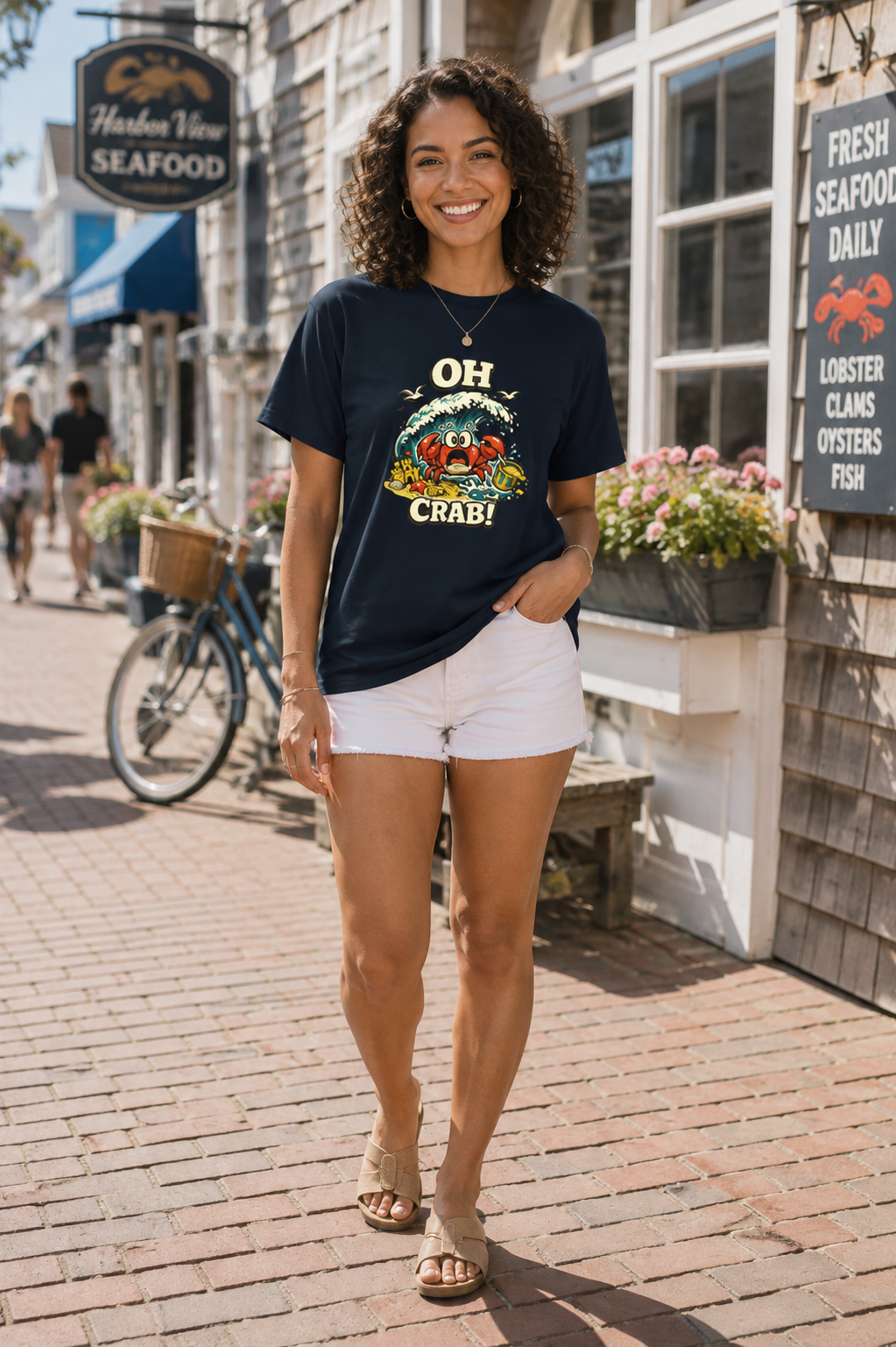 Oh Crab! Funny Beach Crab T-Shirt | Retro Summer Tee
