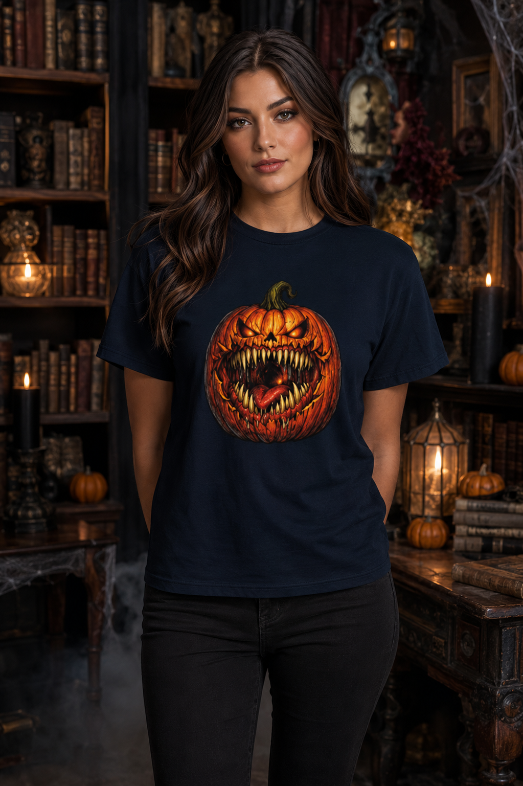 Scary Pumpkin Shirt, Evil Jack O Lantern Graphic Tee, Halloween Horror T-Shirt, Creepy Fall Shirt, Spooky Season Gift