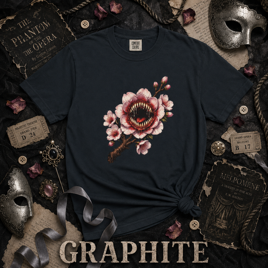 Horror Flower Graphic Tee, Creepy Floral Monster Shirt, Spooky Botanical T-Shirt, Dark Cottagecore Shirt, Gothic Flower Tee
