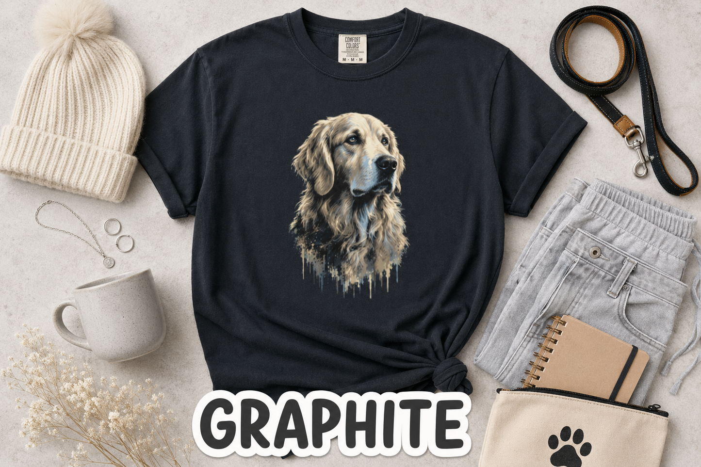 Golden Retriever Shirt, Watercolor Dog Tee, Dog Lover Gift, Golden Retriever Mom, Cute Pet Portrait Comfort Colors Tee
