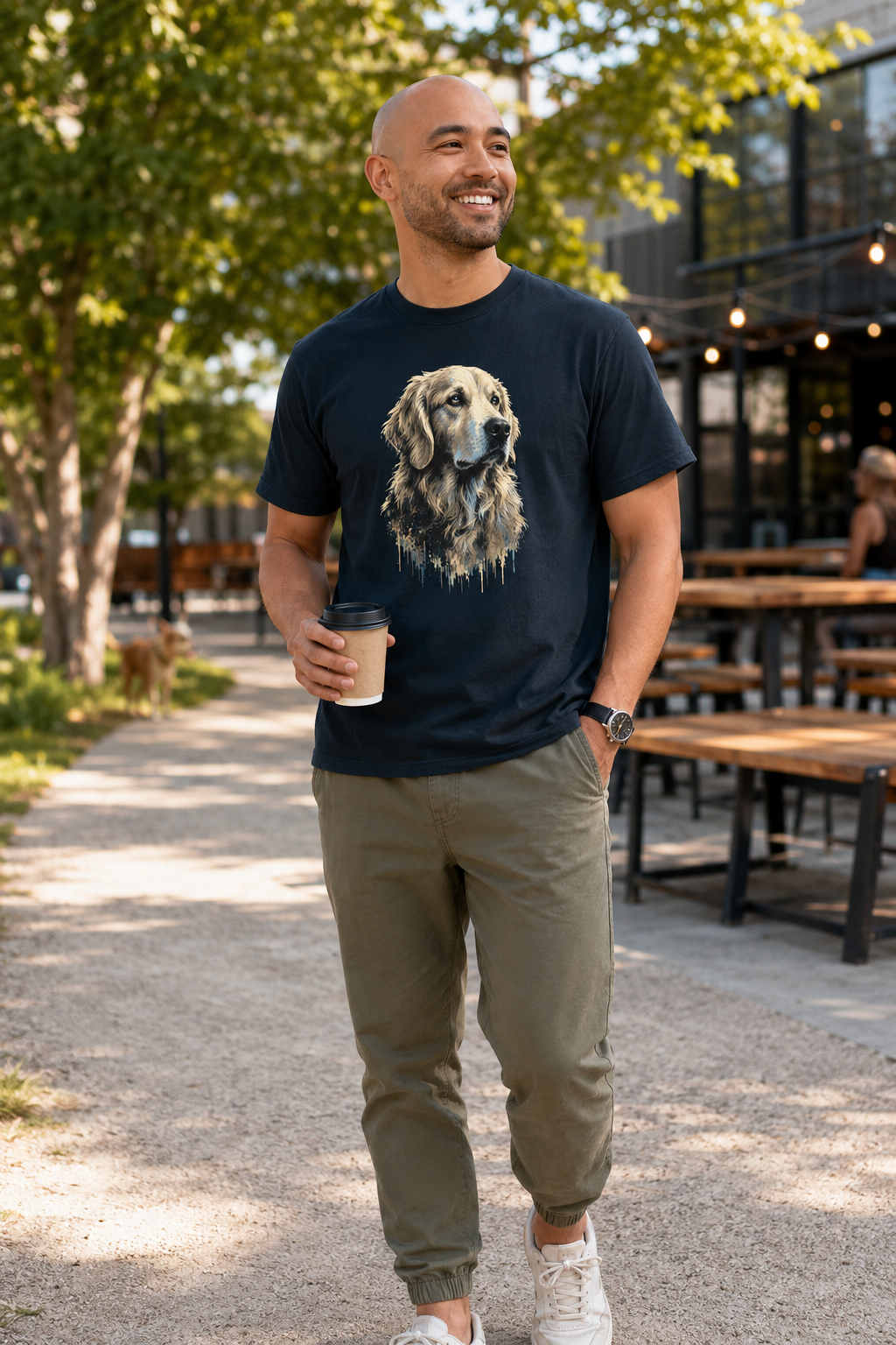 Golden Retriever Shirt, Watercolor Dog Tee, Dog Lover Gift, Golden Retriever Mom, Cute Pet Portrait Comfort Colors Tee