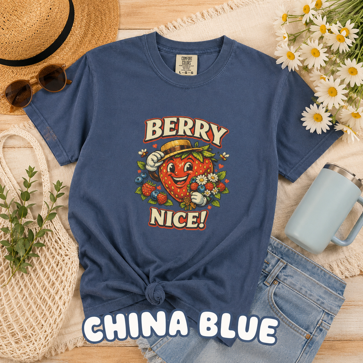 Berry Nice! Comfort Colors® Strawberry T-Shirt