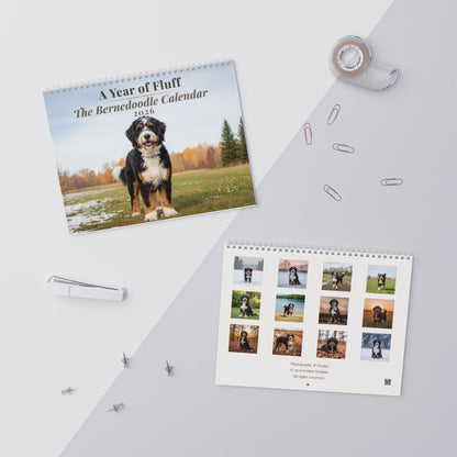 Bernedoodle Wall Calendar – Cozy Dog Photography for Home & Office