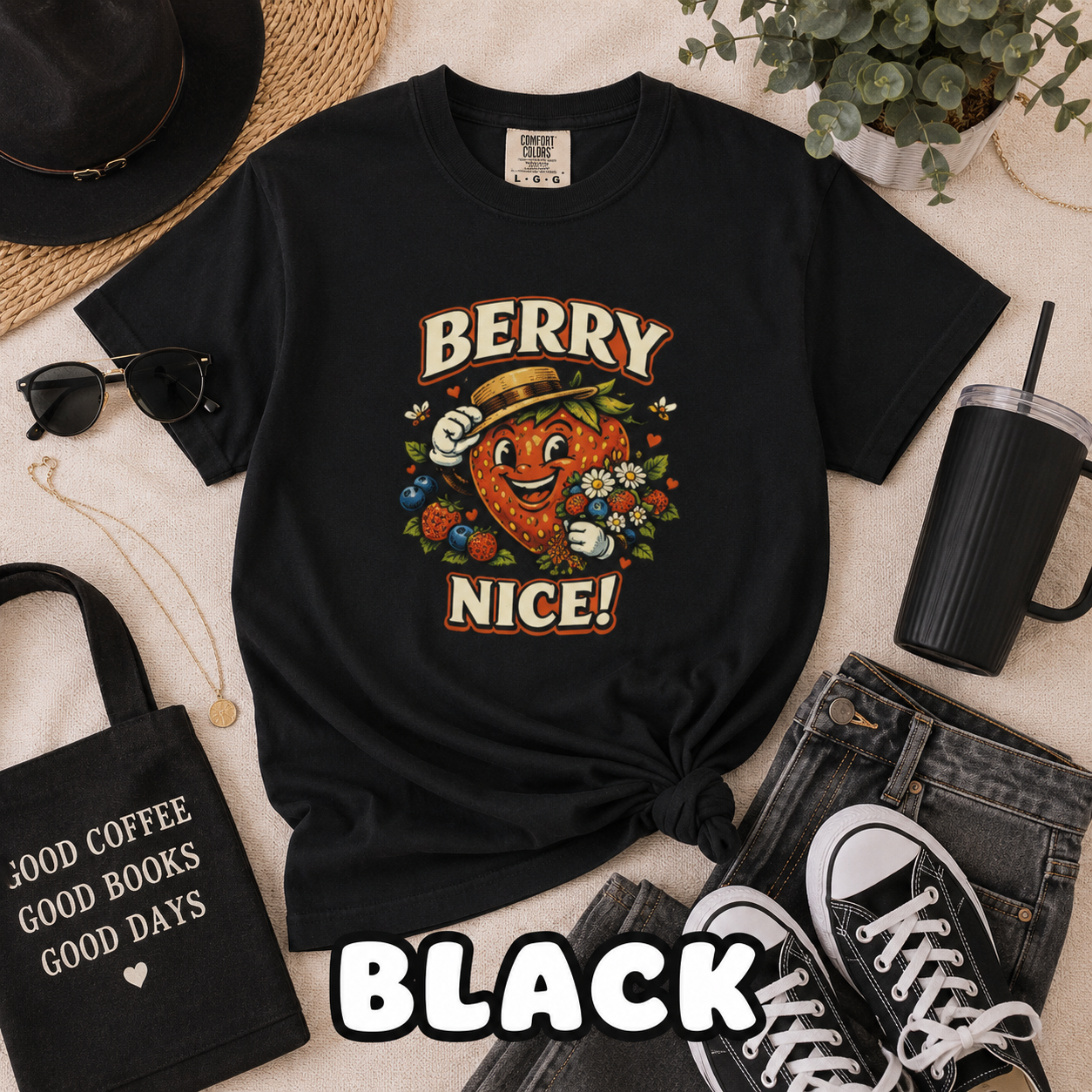 Berry Nice! Comfort Colors® Strawberry T-Shirt
