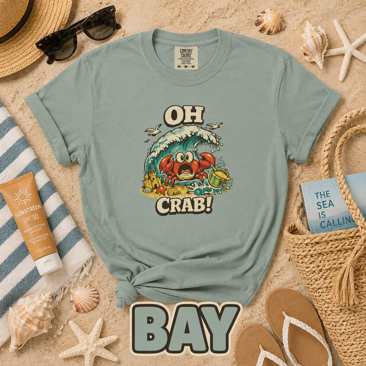 Oh Crab! Funny Beach Crab T-Shirt | Retro Summer Tee