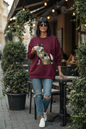 Patchwork Wolf Sweatshirt – Cozy Woodland Animal Crewneck | Ember Heights