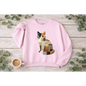 Patchwork Cat Sweatshirt | Cozy Woodland Animal Crewneck – Ember Heights