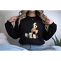 Patchwork Bernedoodle Sweatshirt | Cozy Woodland Animal Crewneck – Ember Heights
