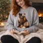 Patchwork Bear Sweatshirt | Cozy Woodland Animal Crewneck – Ember Heights