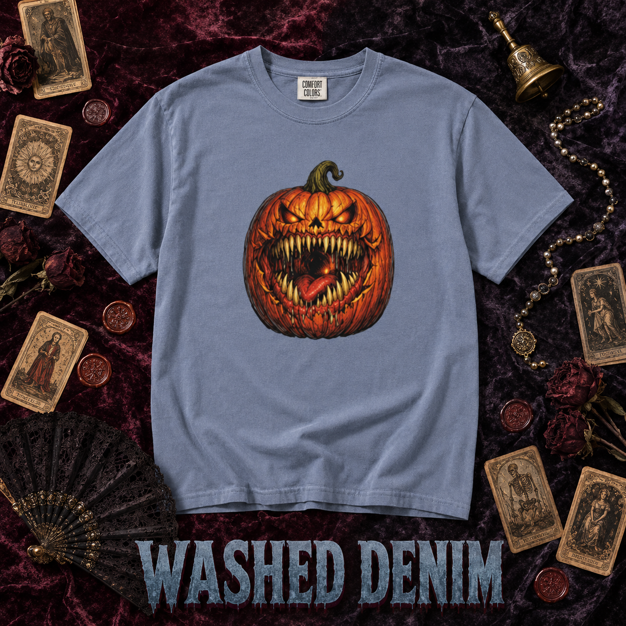 Scary Pumpkin Shirt, Evil Jack O Lantern Graphic Tee, Halloween Horror T-Shirt, Creepy Fall Shirt, Spooky Season Gift