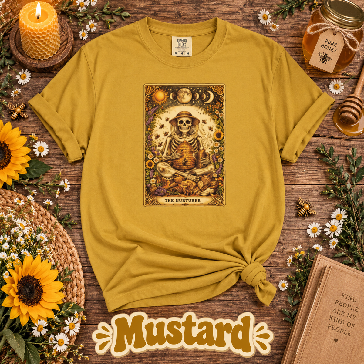 The Beekeeper Skeleton Tarot Card Graphic T-Shirt