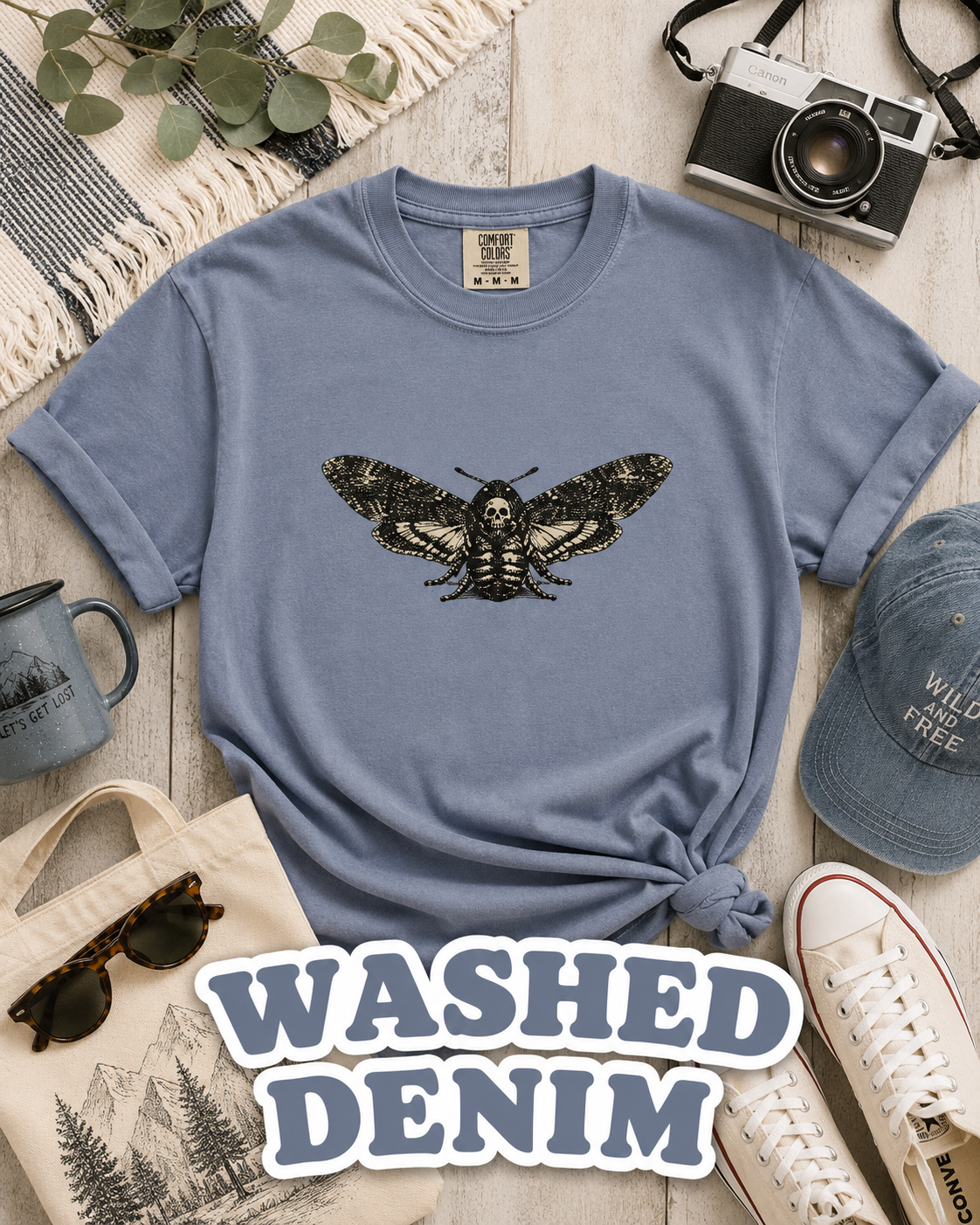 Death's-Head Hawkmoth Vintage Gothic T-Shirt | Dark Academia Nature Tee