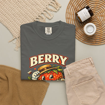 Berry Nice Strawberry Graphic Tee | Comfort Colors® Garment-Dyed T-Shirt