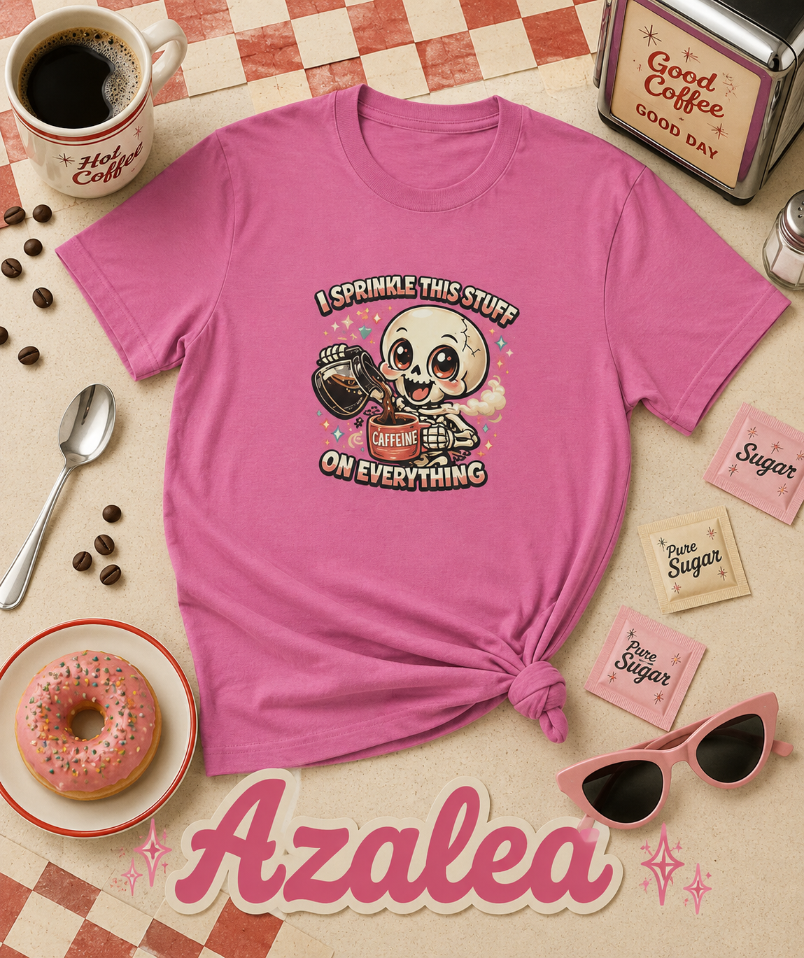 I Sprinkle This Stuff on Everything Skeleton Coffee T-Shirt