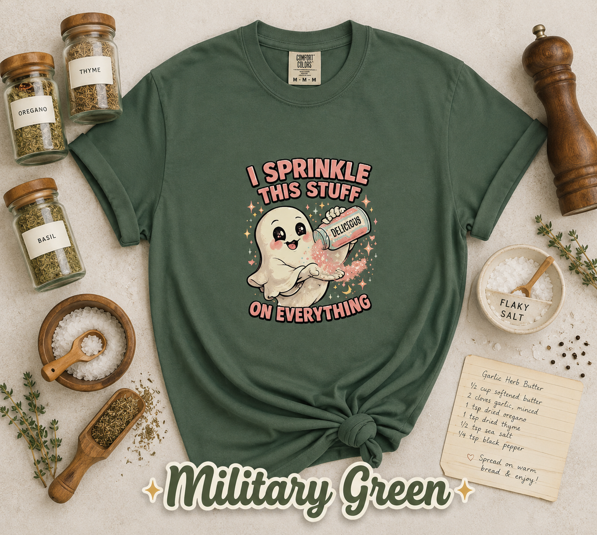 I Sprinkle Delusion on Everything Funny Ghost T-Shirt