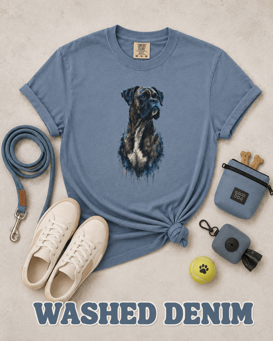 Boxer Dog Graphic T-Shirt | Artistic Boxer Lover Tee