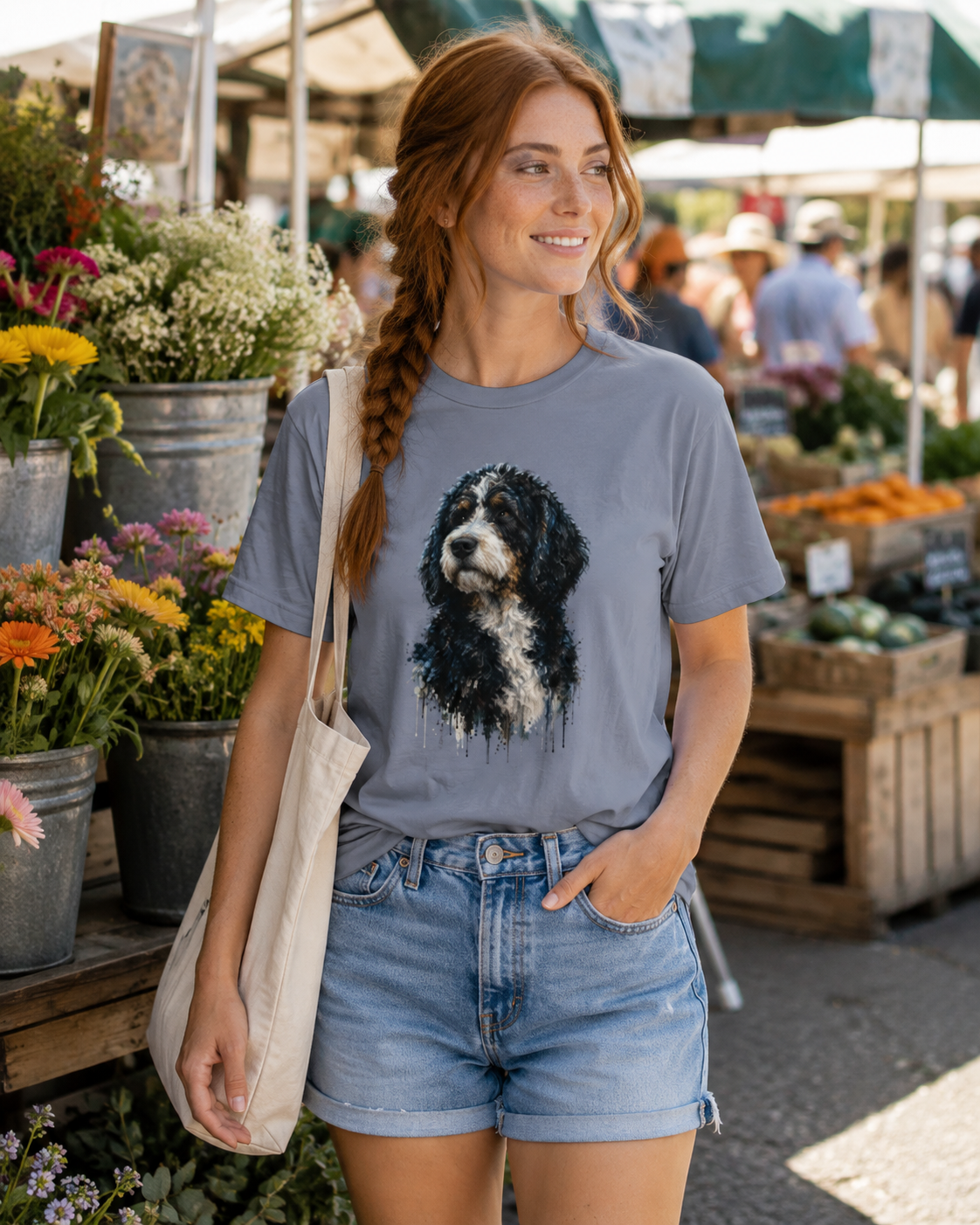 Bernedoodle T-Shirt | Artistic Dog Lover Graphic Tee