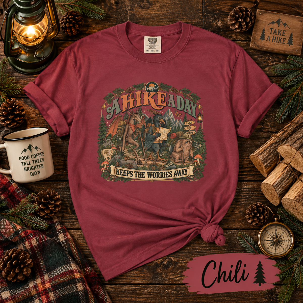 A Hike a Day Keeps the Worries Away T-Shirt | Hiking Tee