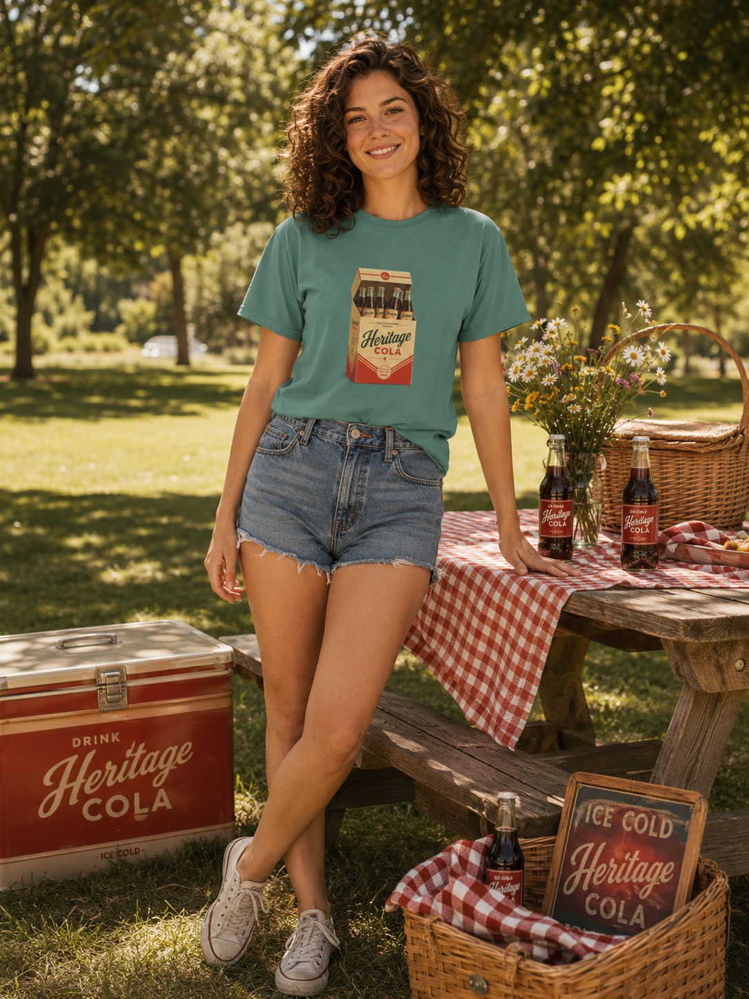 Vintage Heritage Cola Retro Soda Graphic T-Shirt