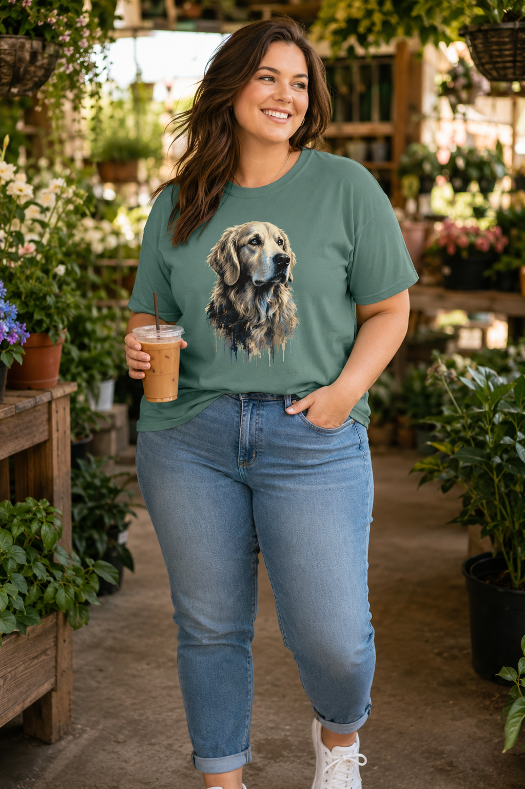 Golden Retriever Shirt, Watercolor Dog Tee, Dog Lover Gift, Golden Retriever Mom, Cute Pet Portrait Comfort Colors Tee