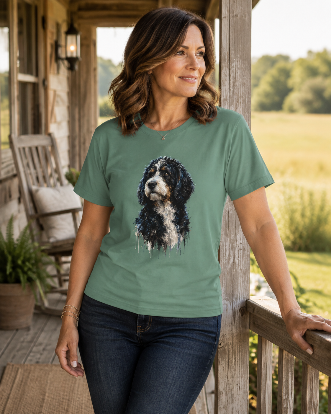 Bernedoodle T-Shirt | Artistic Dog Lover Graphic Tee
