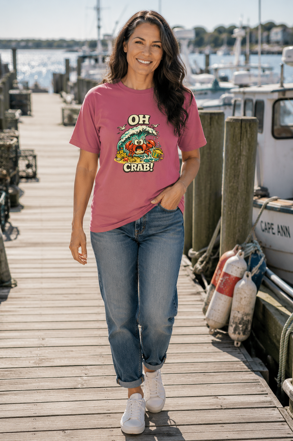 Oh Crab! Funny Beach Crab T-Shirt | Retro Summer Tee