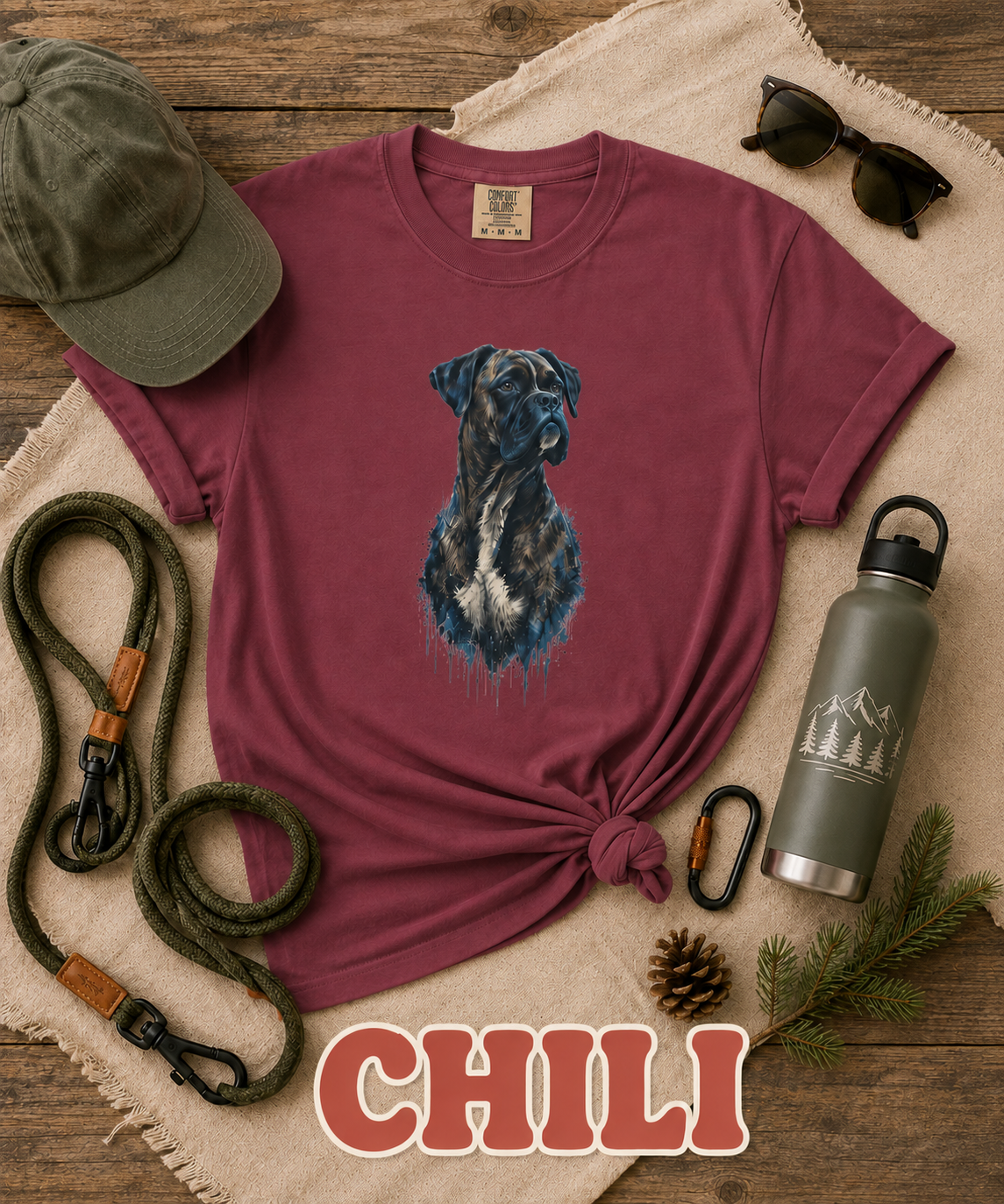 Boxer Dog Graphic T-Shirt | Artistic Boxer Lover Tee