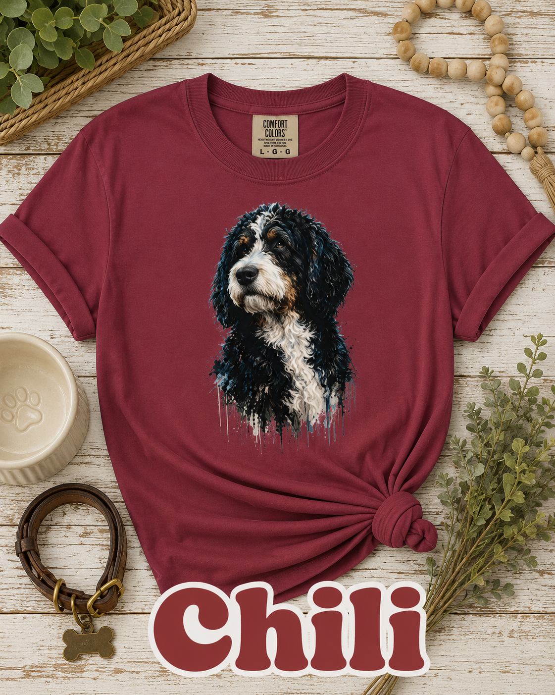 Bernedoodle T-Shirt | Artistic Dog Lover Graphic Tee