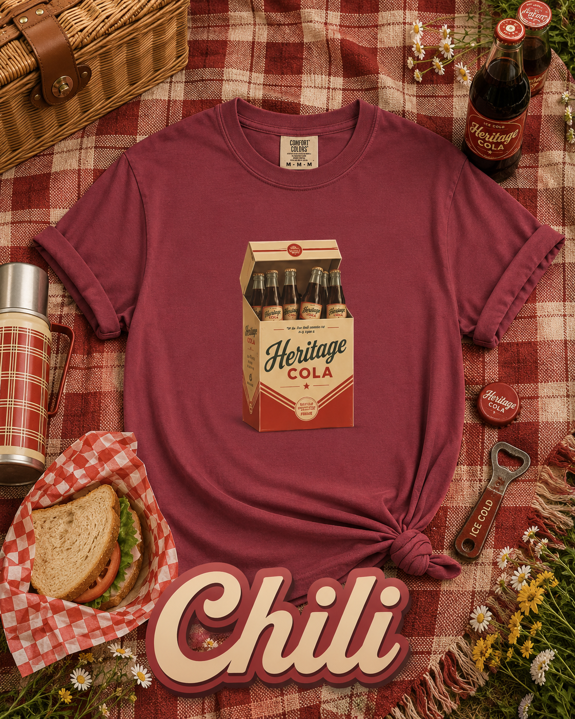 Vintage Heritage Cola Retro Soda Graphic T-Shirt