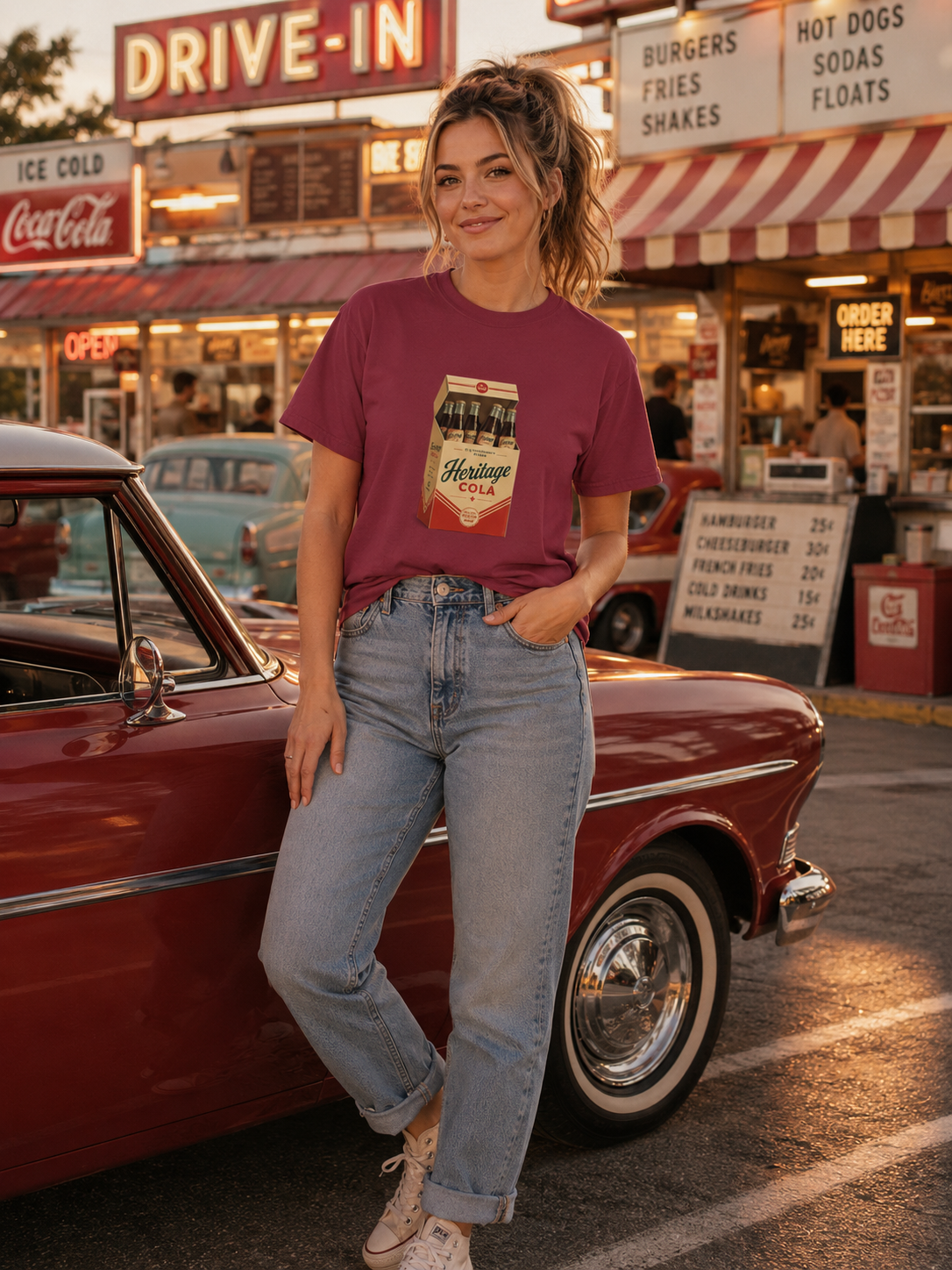 Vintage Heritage Cola Retro Soda Graphic T-Shirt