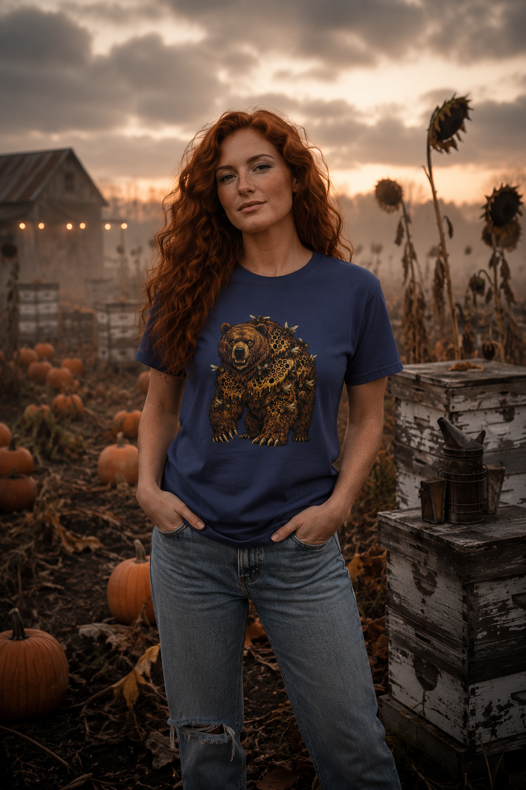 Comfort Colors Bear Shirt, Woodland Wildlife Graphic Tee, Nature Lover Gift, Rustic Hiking and Camping T-Shirt