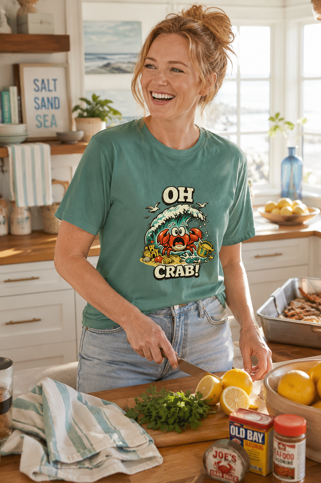 Oh Crab! Funny Beach Crab T-Shirt | Retro Summer Tee