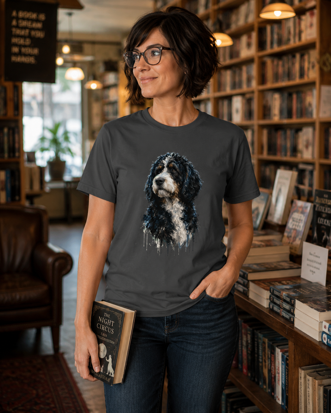 Bernedoodle T-Shirt | Artistic Dog Lover Graphic Tee