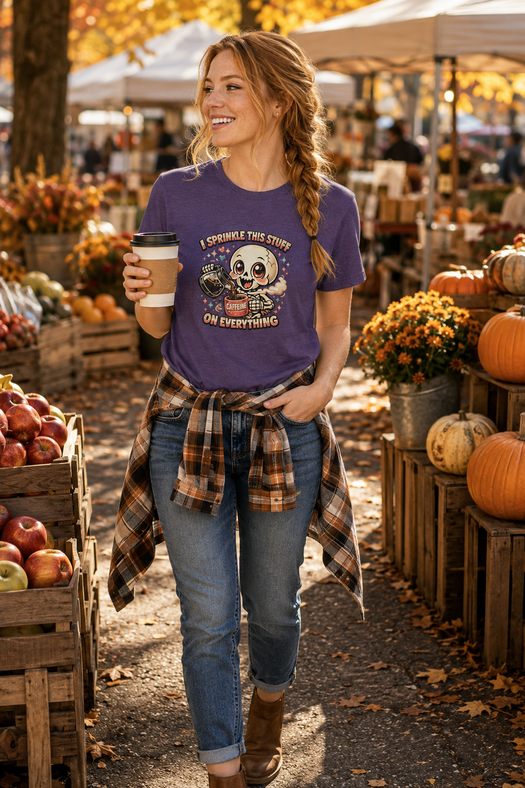 I Sprinkle This Stuff on Everything Skeleton Coffee T-Shirt
