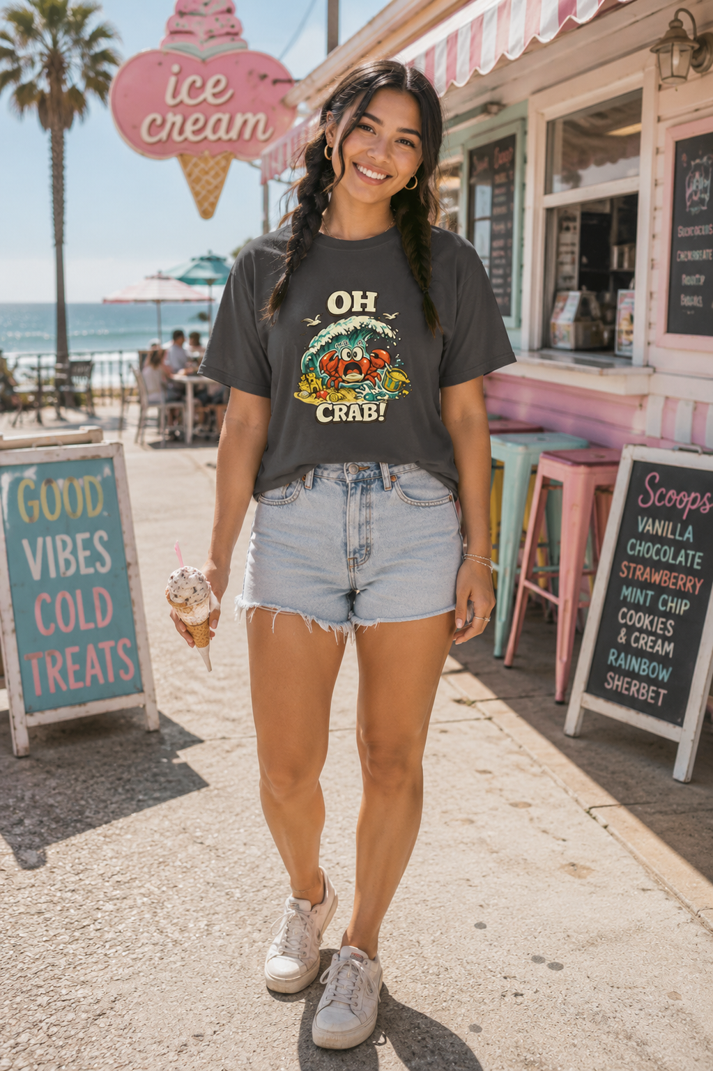 Oh Crab! Funny Beach Crab T-Shirt | Retro Summer Tee