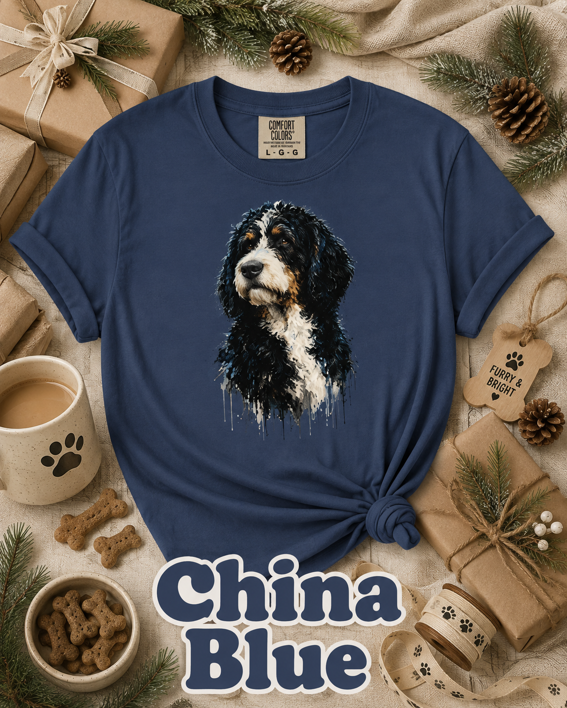 Bernedoodle T-Shirt | Artistic Dog Lover Graphic Tee