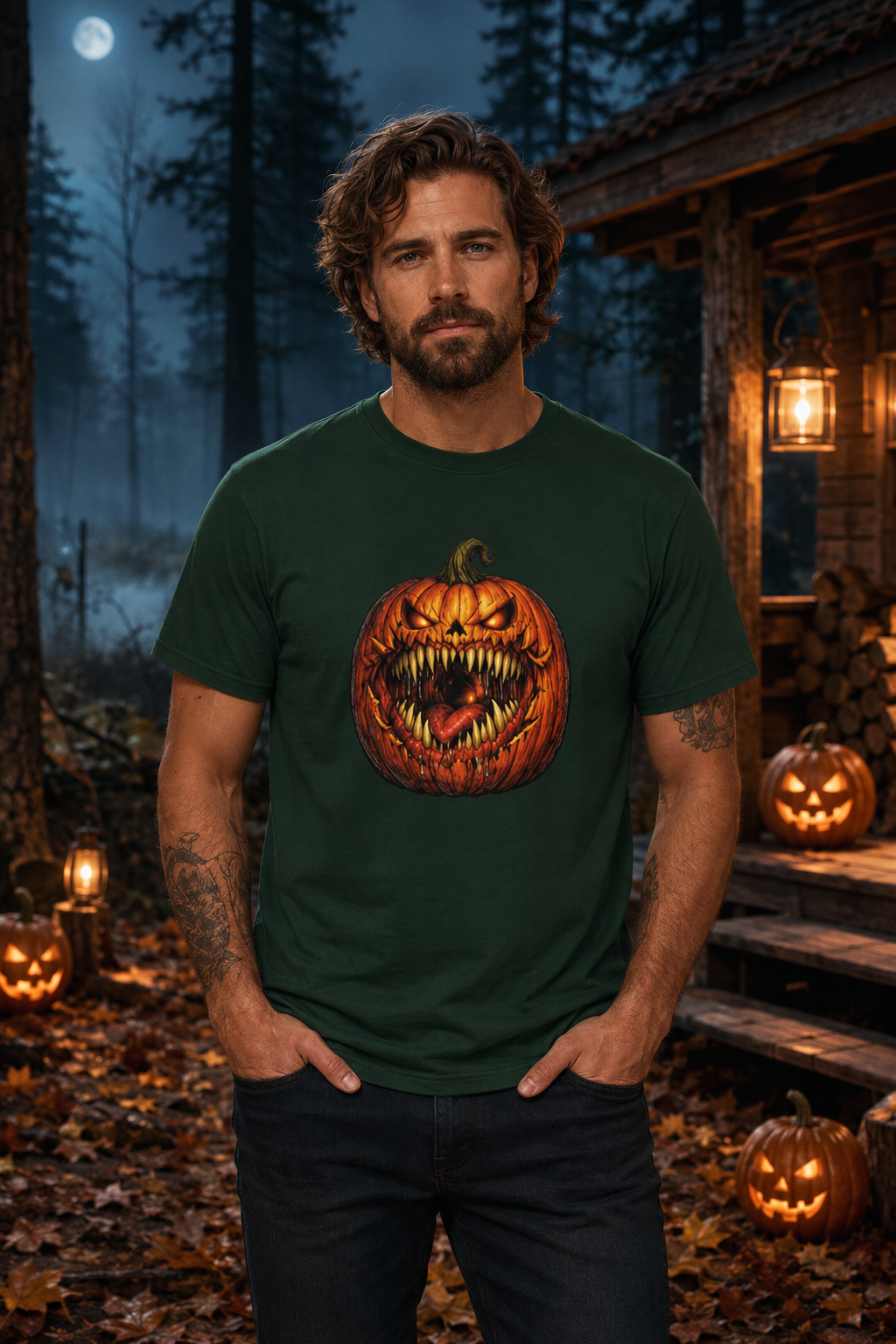 Scary Pumpkin Shirt, Evil Jack O Lantern Graphic Tee, Halloween Horror T-Shirt, Creepy Fall Shirt, Spooky Season Gift