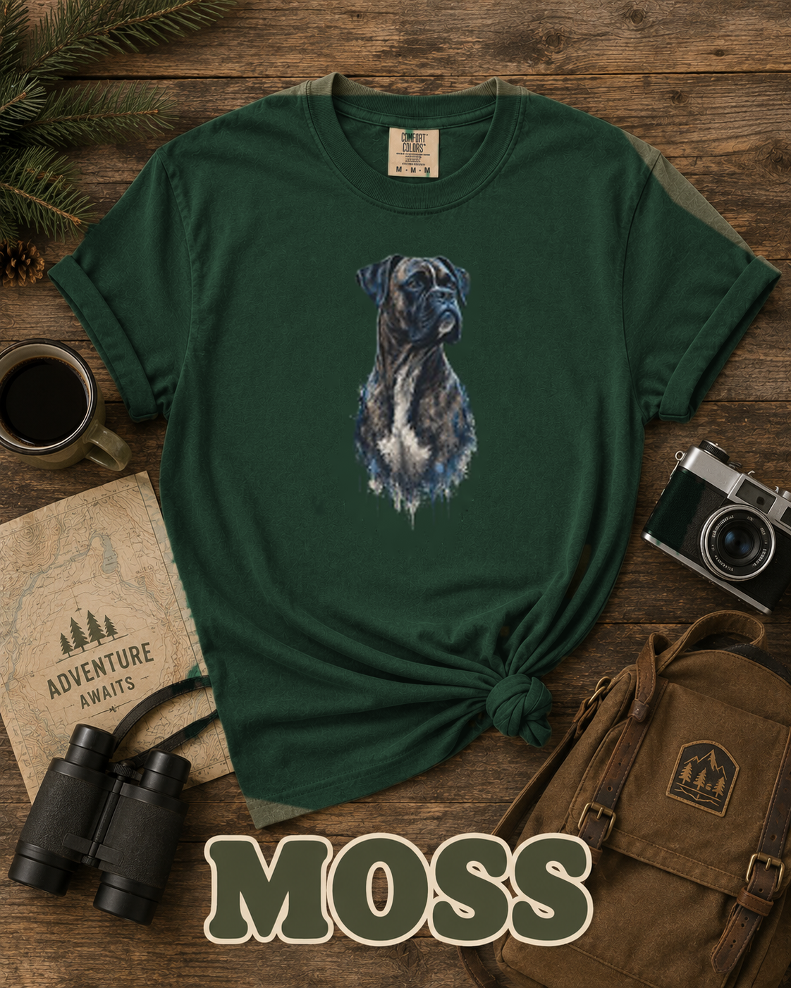 Boxer Dog Graphic T-Shirt | Artistic Boxer Lover Tee