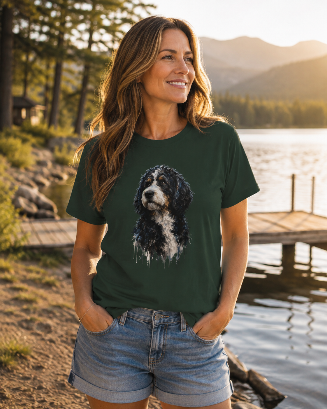 Bernedoodle T-Shirt | Artistic Dog Lover Graphic Tee